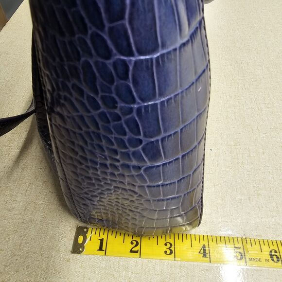 Etienne Aigner Purple Leather Croc Embossed Crossbody Bag Colorful Y2K - Picture 11 of 16